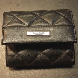 Nine West Small Black Quilted Wallet